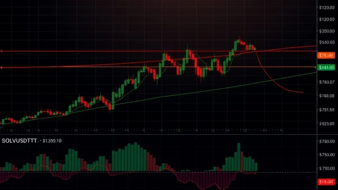 Detailed charts illustrating Solv Protocol (SOLVUSDT) price movements and key crypto technical indicators, highlighting consolidation.