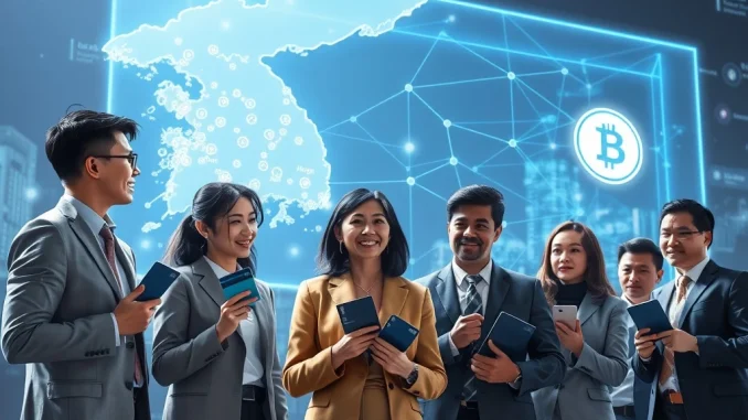 South Korea stablecoin alliance meeting, illustrating credit card firms collaborating on digital finance regulations and future payment systems.