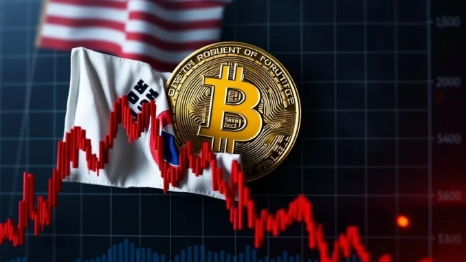 South Korean Won crashes against the dollar as investors turn to cryptocurrency.