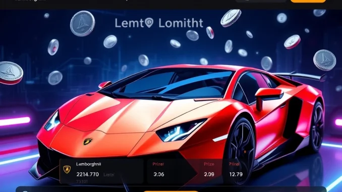 Spartans crypto betting platform featuring a Lamborghini giveaway and digital coins