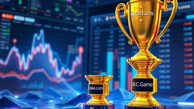 Spartans leading 2025 high-paying betting affiliate programs with a golden trophy