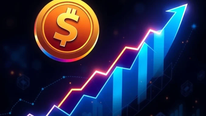 SPK cryptocurrency token surging with a steep price increase graph