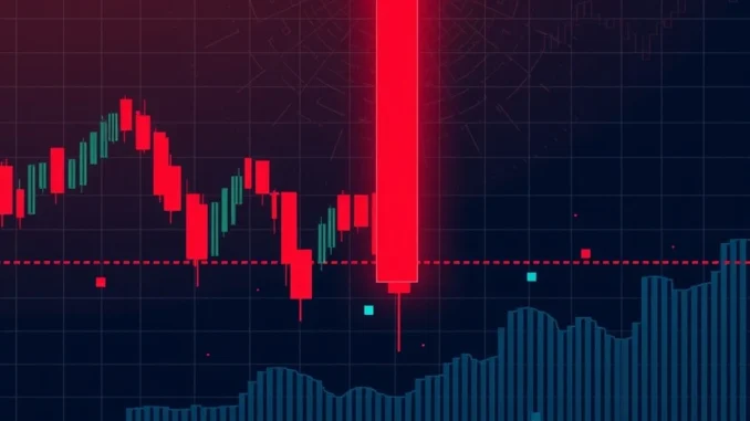 A chart showing a significant SPK token price drop, illustrating the sharp crypto correction and market volatility.