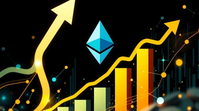 Charts showing a significant surge in **spot Ethereum ETF inflows**, highlighting the robust market activity for ETH ETFs in the U.S.