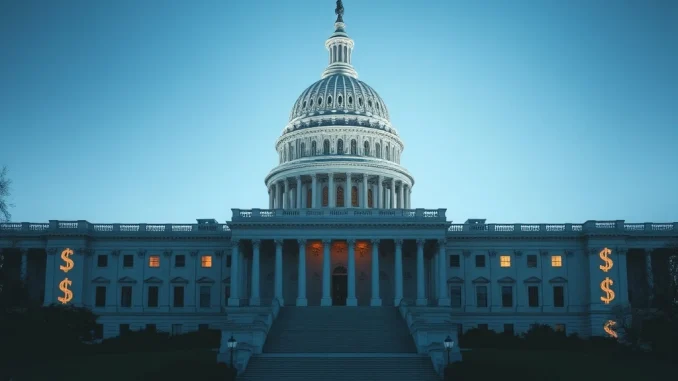 Historic Stablecoin Bill Clears U.S. House: The Genius Act's Triumph for Digital Assets The U.S. Capitol symbolizing the passage of a landmark stablecoin bill, signifying a new era for digital assets regulation.