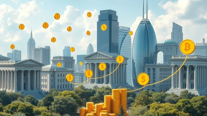 Revolutionary Stablecoin Surge: Traditional Banks Drive $75B Growth Amid Regulatory Clarity A visual representation of the impending stablecoin surge, showing traditional banks integrating digital assets and driving significant financial growth.