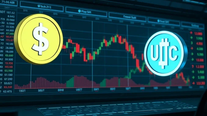 Stablecoins dominating OTC crypto trading with potential depeg risks highlighted.
