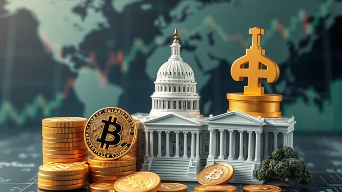 Stablecoins Set to Revolutionize US Treasuries: A New Era for Crypto Integration Stablecoins transforming the US financial system by purchasing US Treasuries, symbolizing crypto's growing role in government finance.