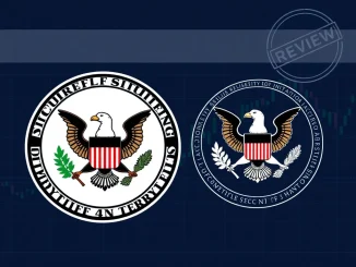 US SEC reviewing a Staked INJ ETF proposal, symbolizing regulatory scrutiny and potential crypto market expansion.