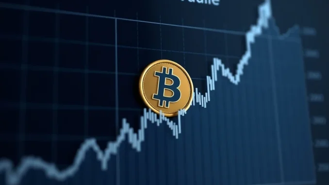 Russell Top 200 Value Index with Bitcoin symbol representing financial growth