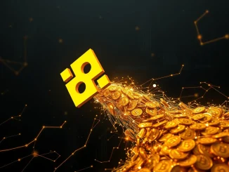 Visualizing a significant BTC transfer of digital assets moving from a known exchange like Binance to an anonymous wallet.