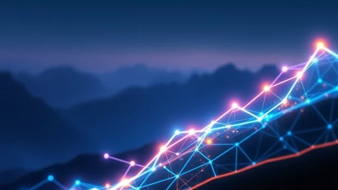 A dynamic chart illustrating a 79% surge in Sui daily active accounts, reflecting strong Sui network growth and user engagement.