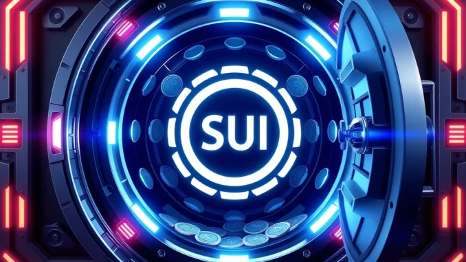 SUI token unlock impacting the crypto market with a digital vault release