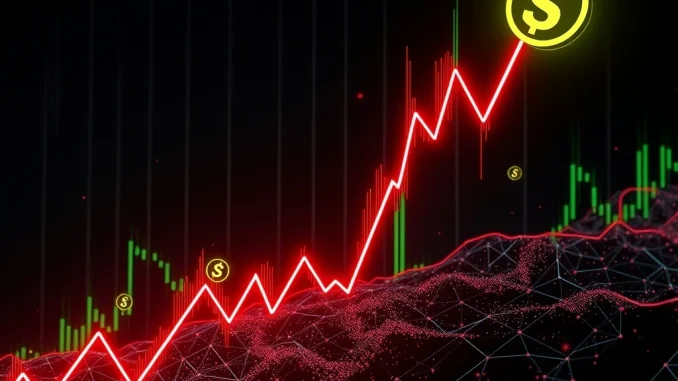 A dramatic chart showing a steep decline in SYRUP crypto price, symbolizing market volatility and investor caution.