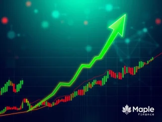 A SYRUP token price chart showing a powerful rebound, with green candles and moving averages signaling bullish momentum, illustrating SYRUP's impressive recovery.