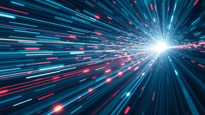 Visualizing Taiko preconfirmations accelerating Ethereum transaction speed on a network diagram.