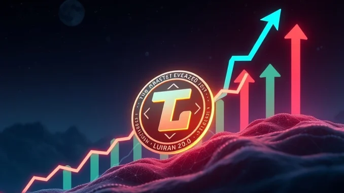 Terra LUNA 2.0 price chart showing upward trends, symbolizing promising LUNA 2.0 forecast and the rebuilding of investor trust.