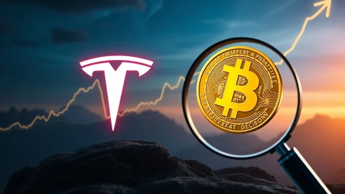 Tesla's soaring Bitcoin gains in 2025 highlight past strategic decisions, fueling debate on corporate crypto investments.