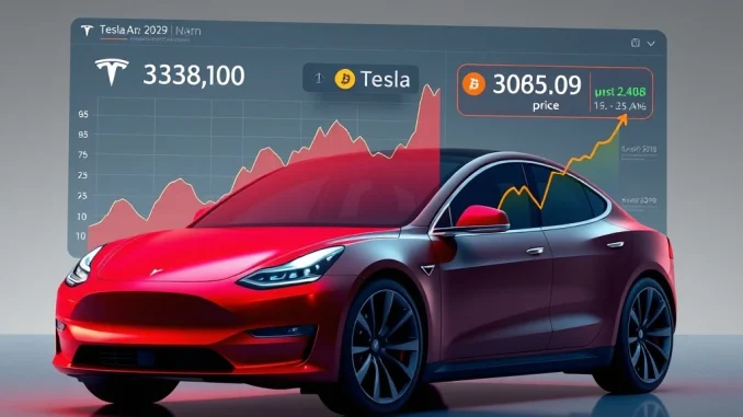 A visual representation of Tesla's financial growth, highlighting the significant impact of Bitcoin gains on their Q2 net income.