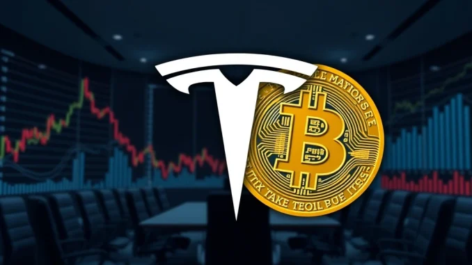 Illustrates the volatile journey of Tesla Bitcoin holdings, symbolizing critical lessons for corporate crypto investment strategies.