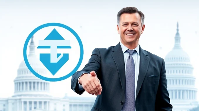 Bo Hines joins Tether to drive U.S. digital asset expansion, symbolizing Tether's strategic growth and focus on stablecoin policy.