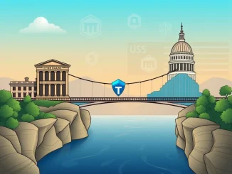 Tether's groundbreaking institutional stablecoin bridging traditional finance with crypto, guided by the GENIUS Act.