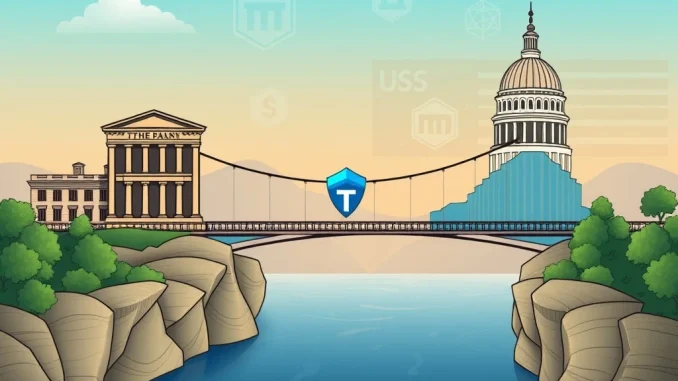 Tether's groundbreaking institutional stablecoin bridging traditional finance with crypto, guided by the GENIUS Act.