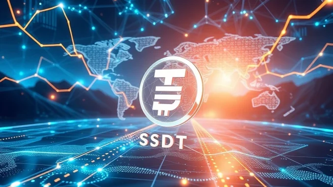 Visualizing Tether's vast network and its central role in driving global stablecoin liquidity across diverse blockchains.