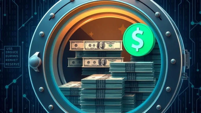 Tether Unveils Robust $127 Billion in US Treasuries for USDT Backing Tether's robust $127 billion US Treasuries backing for USDT stablecoin, symbolizing strong crypto reserves.