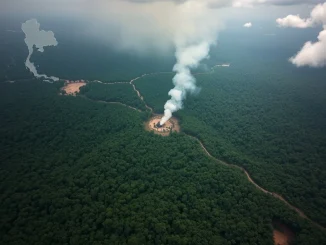 Map of the Emerald Triangle showing the contested Thailand Cambodia conflict zone and smoke from recent border skirmishes.