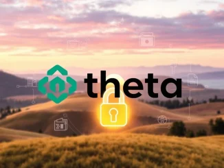 Theta Network and Crypto.com logos merging, representing a secure crypto custody partnership boosting institutional trust for THETA tokens.