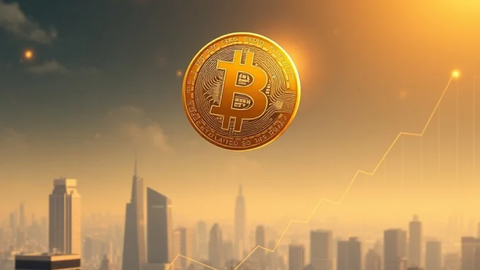 Tom Lee's bold Bitcoin price prediction of $250,000 by 2025, driven by institutional demand and post-halving momentum, depicted as a soaring digital asset.