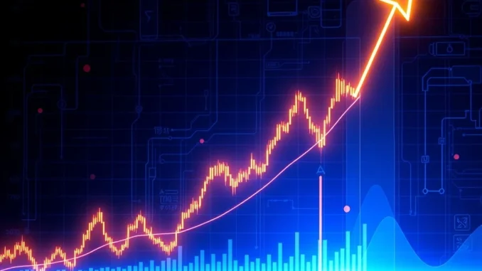 Toncoin price surging within a rising channel, signaling potential breakout.