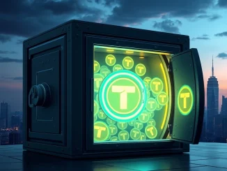 A digital representation of the Toncoin logo surrounded by abstract financial symbols, depicting the $400M crypto treasury initiative and its impact on institutional adoption.