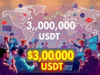 An epic Toobit Futures Tournament with a 3,000,000 USDT prize pool, symbolizing global crypto trading competition.