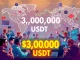 An epic Toobit Futures Tournament with a 3,000,000 USDT prize pool, symbolizing global crypto trading competition.
