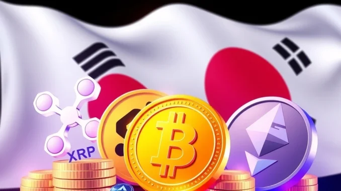 Top crypto keywords in the Korean community featuring XRP, SOL, and ETH
