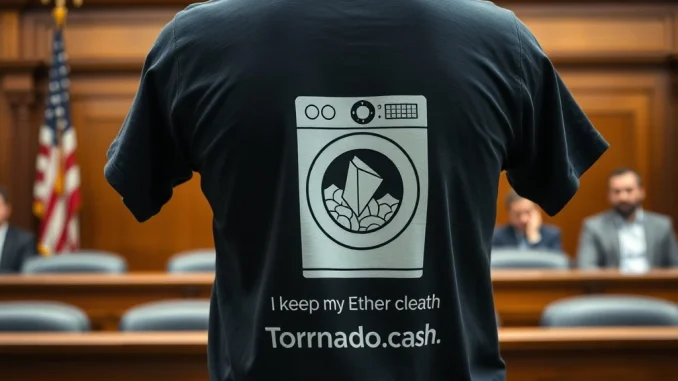 Tornado Cash T-shirt evidence in money laundering case