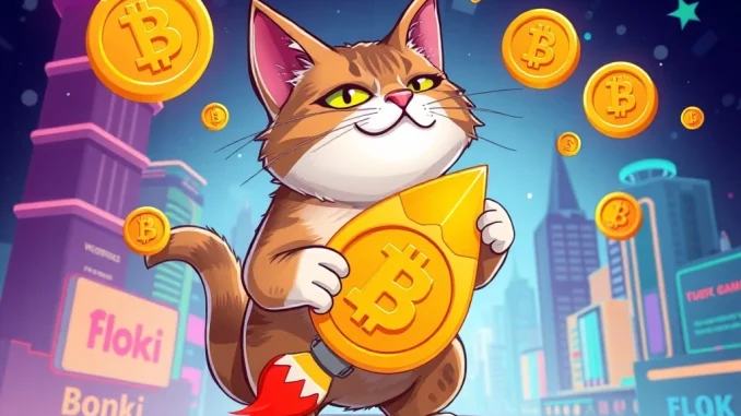 Troller Cat meme coin outperforming Floki and Bonk in cryptocurrency market