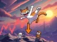 A victorious Troller Cat character soaring above a crypto chart, symbolizing its impressive crypto gains and structured presale strategy.