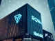 Tron Inc. logo displayed on a corporate building, symbolizing its new focus on TRX token management and Nasdaq listing.