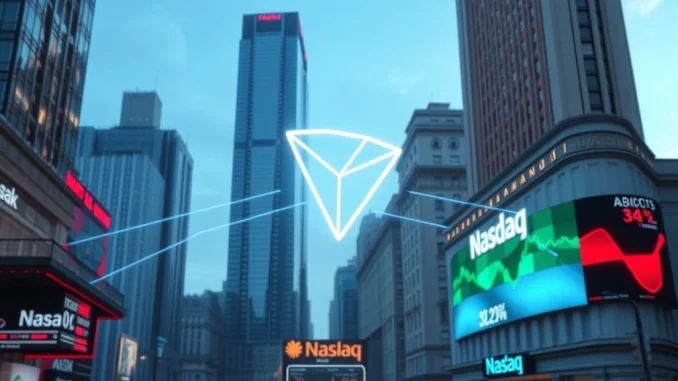 TRON Nasdaq listing symbolizes the powerful integration of blockchain with traditional finance, driving institutional crypto adoption.