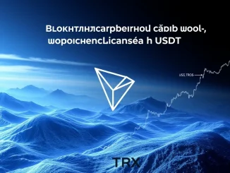 Visualizing Tron's blockchain infrastructure handling a massive volume of Tron USDT transactions, highlighting the TRX surge and stablecoin dominance.