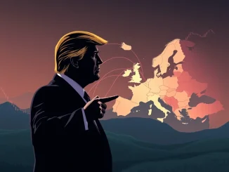 Former President Trump issues a stark warning to Europe, highlighting potential geopolitical tensions and their impact on global markets, including cryptocurrency.