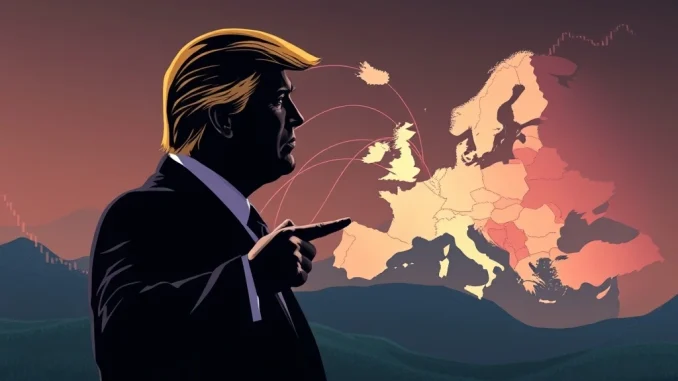 Former President Trump issues a stark warning to Europe, highlighting potential geopolitical tensions and their impact on global markets, including cryptocurrency.