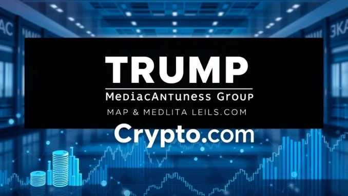 Trump Media Unveils Ambitious CRO Investment Strategy Illustration of Trump Media's strategic move into digital assets, specifically its planned investment in Cronos (CRO) token.