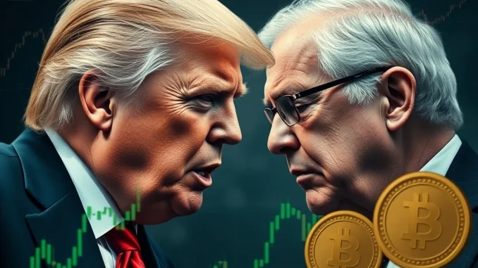 Trump demands Powell's resignation amid crypto market uncertainty