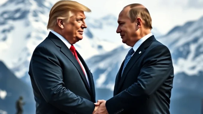 President Trump and Vladimir Putin at a crucial Trump Putin meeting, symbolizing global geopolitical stability.