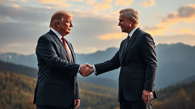 Visual representation of diplomatic efforts for a Trump Putin meeting, signaling potential geopolitical stability and global market impact.