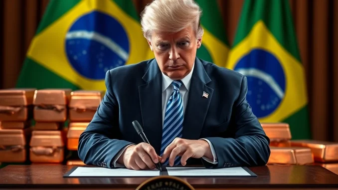 Trump signs executive order imposing 50% tariff on copper and Brazilian imports